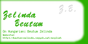 zelinda beutum business card